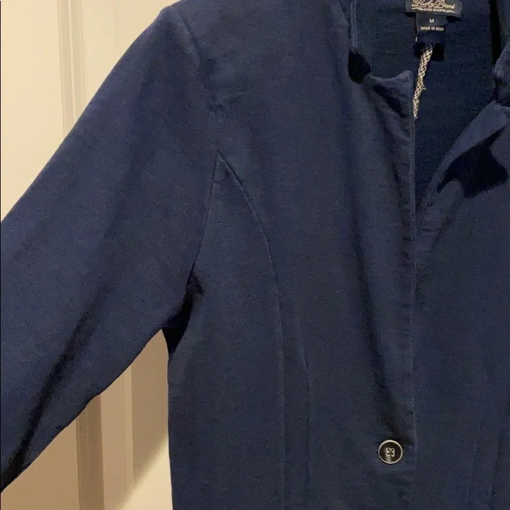 Lucky Brand Navy Casual Blazer EUC